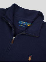 Sweat Col Camionneur Zippé Grande Taille Marine