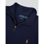 Sweat Col Camionneur Zippé Grande Taille Marine