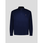 Sweat Col Camionneur Zippé Grande Taille Marine
