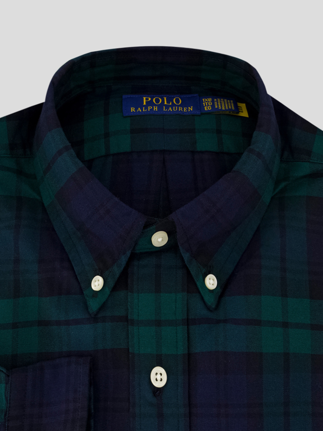 Chemise Oxford à Carreaux Grande Taille Bleue et Verte