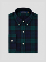 Chemise Oxford à Carreaux Grande Taille Bleue et Verte