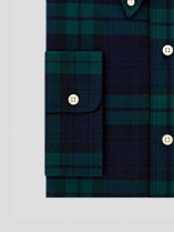 Chemise Oxford à Carreaux Grande Taille Bleue et Verte
