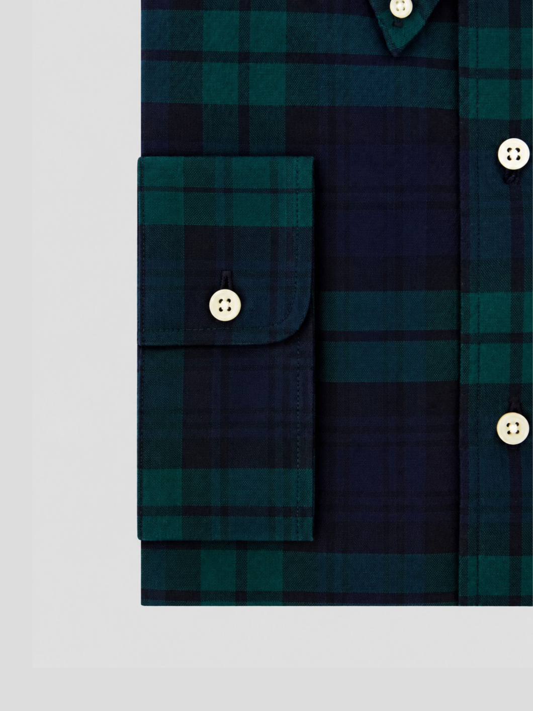 Chemise Oxford à Carreaux Grande Taille Bleue et Verte