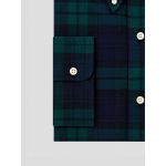 Chemise Oxford à Carreaux Grande Taille Bleue et Verte