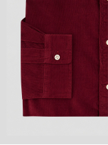 Chemise Velours Fin Grande Taille Bordeaux