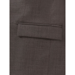 Veste Faux Uni Grande Taille Marron