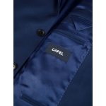 Veste en Gabardine de Laine Grande Taille Marine