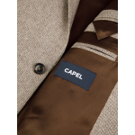 Veste Micro Dessin Grande Taille Beige