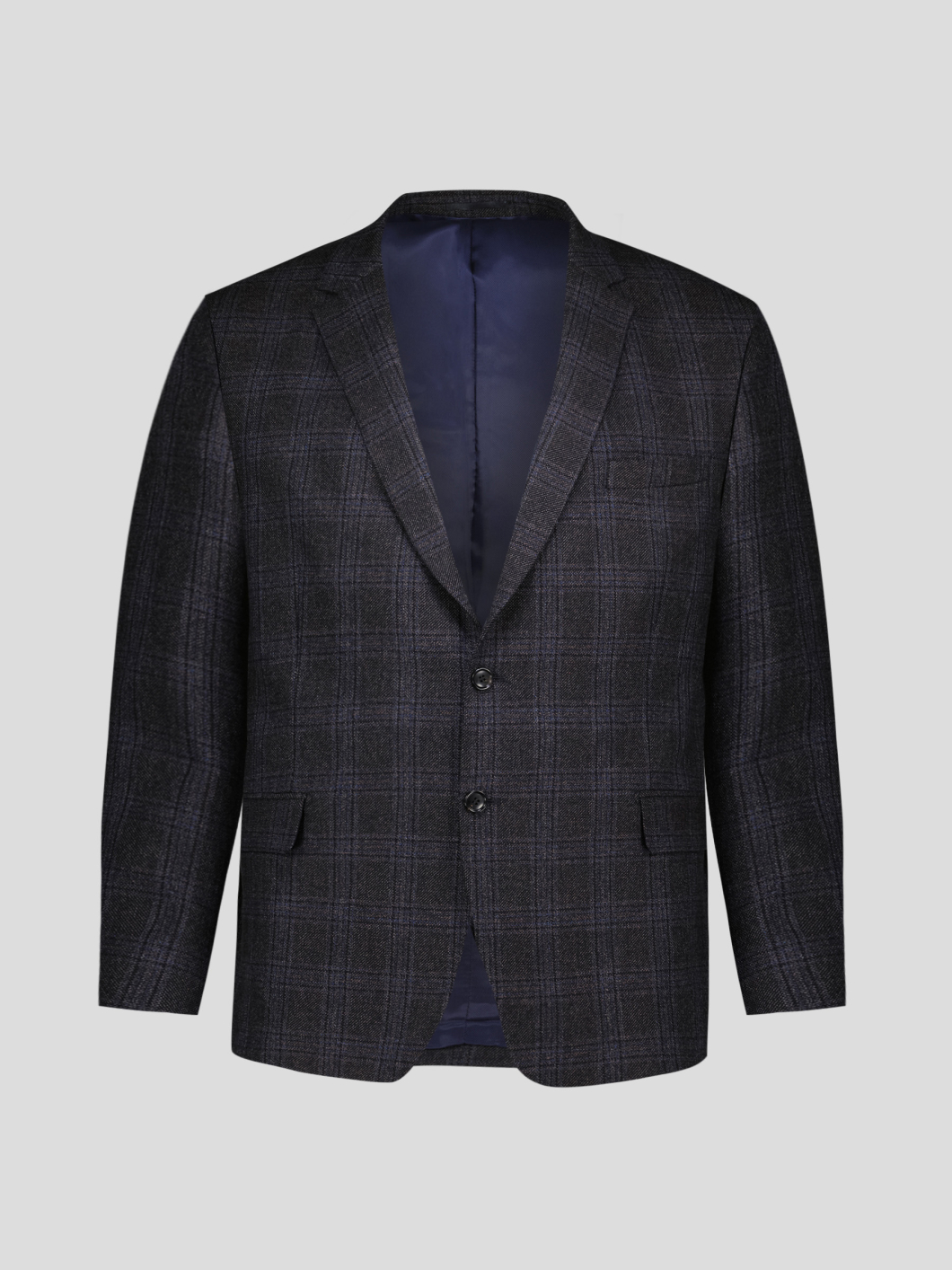 Veste à Carreaux Grande Taille Marine et Marron