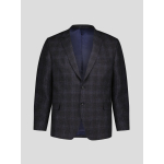 Veste à Carreaux Grande Taille Marine et Marron