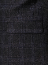 Veste à Carreaux Grande Taille Marine et Marron