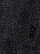 Veste à Carreaux Grande Taille Marine et Marron