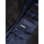 Veste à Carreaux Grande Taille Marine et Marron
