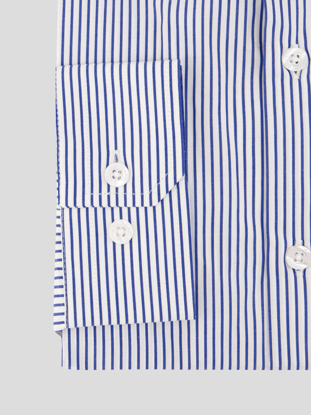 Chemise Rayée Max Grande Taille Blanche et Bleue