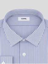 Chemise Rayée Max Grande Taille Blanche et Bleue