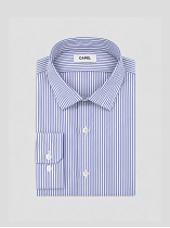 Chemise Rayée Max Grande Taille Blanche et Bleue