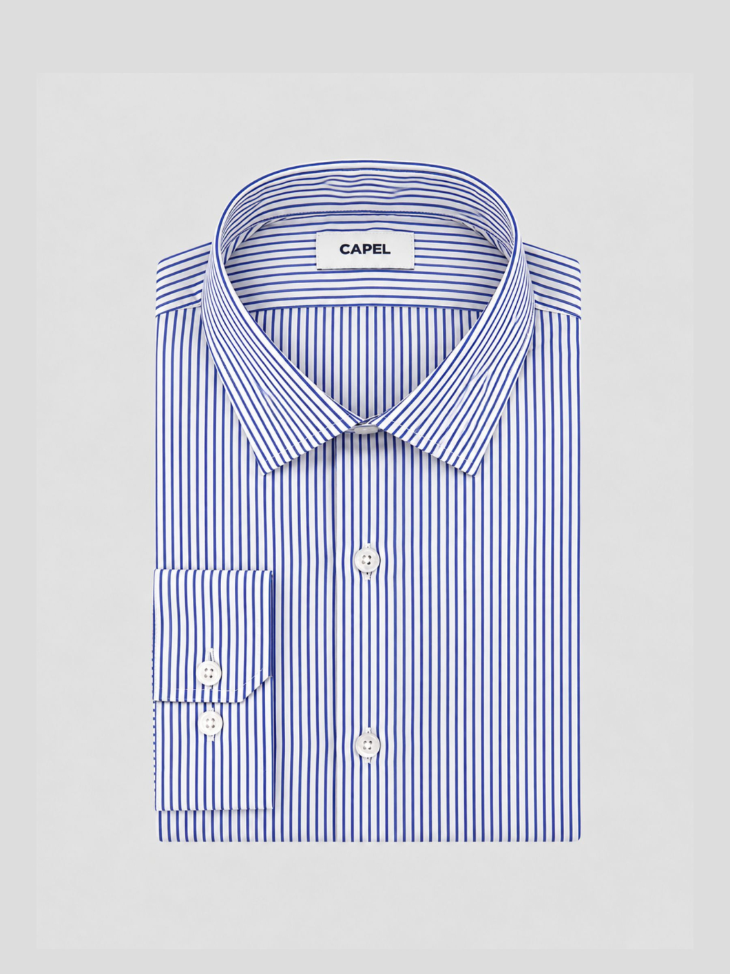 Chemise Rayée Max Grande Taille Blanche et Bleue