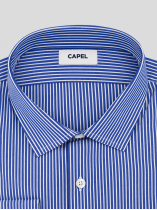 Chemise Rayée Max Grande Taille Bleue et Blanche