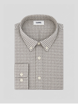 Chemise Flanelle à Carreaux Ralph Grande Taille Grise et Blanche