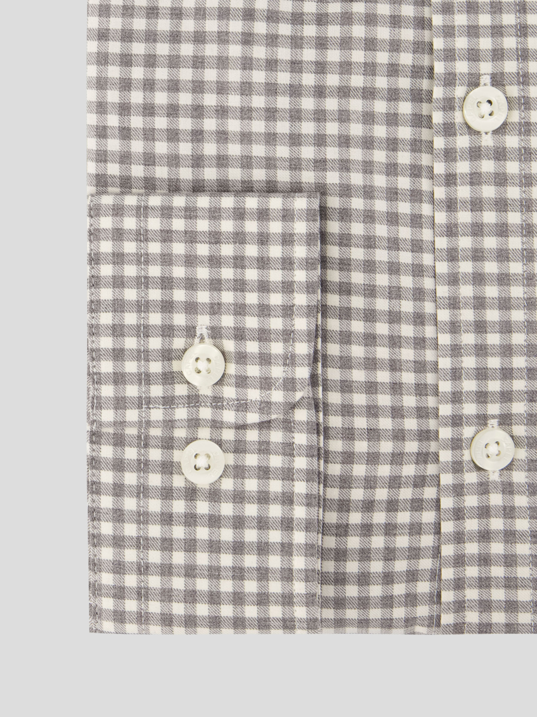 Chemise Flanelle à Carreaux Ralph Grande Taille Grise et Blanche