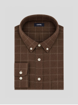 Chemise Flanelle à Carreaux Ralph Grande Taille Marron