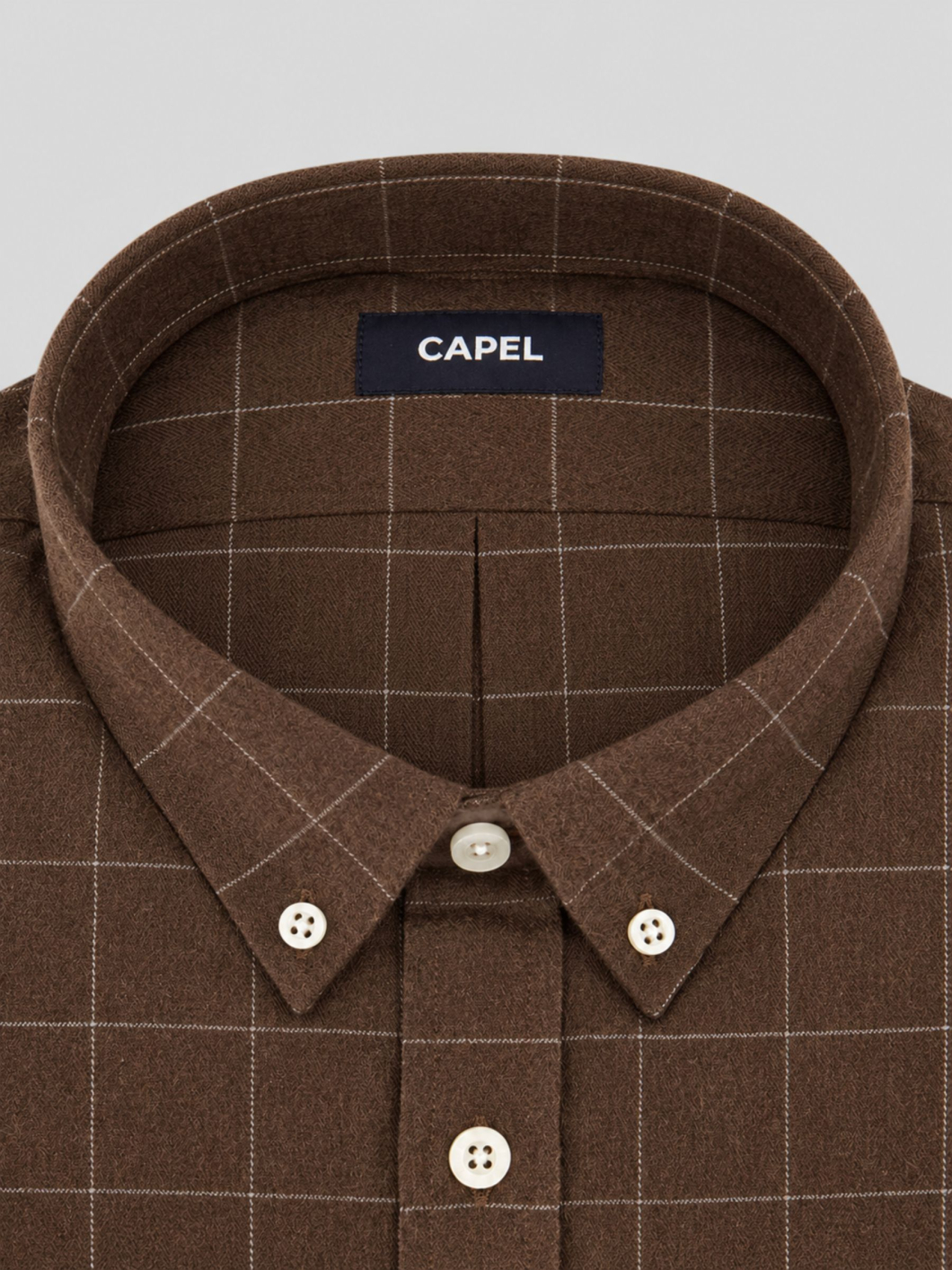 Chemise Flanelle à Carreaux Ralph Grande Taille Marron