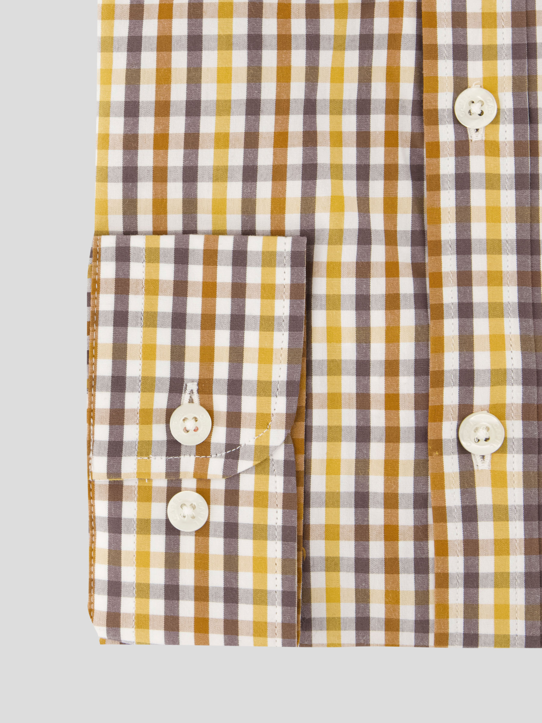 Chemise à Carreaux Ralph Grande Taille Marron, Ocre et Blanche