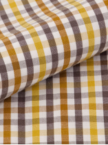 Chemise à Carreaux Ralph Grande Taille Marron, Ocre et Blanche