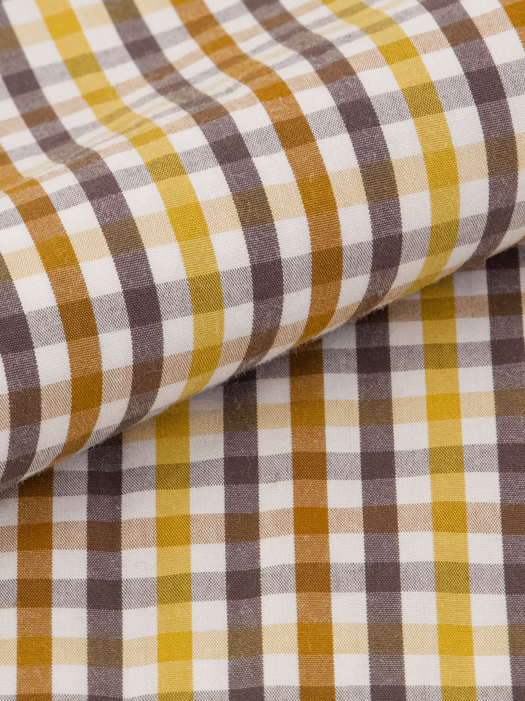 Chemise à Carreaux Ralph Grande Taille Marron, Ocre et Blanche