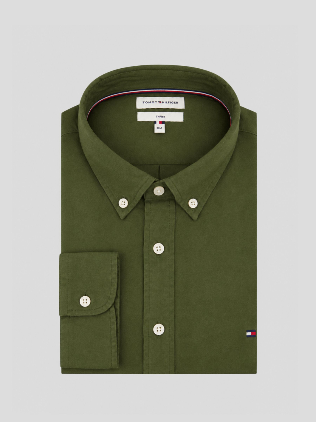 Chemise en Flanelle Grande Taille Kaki