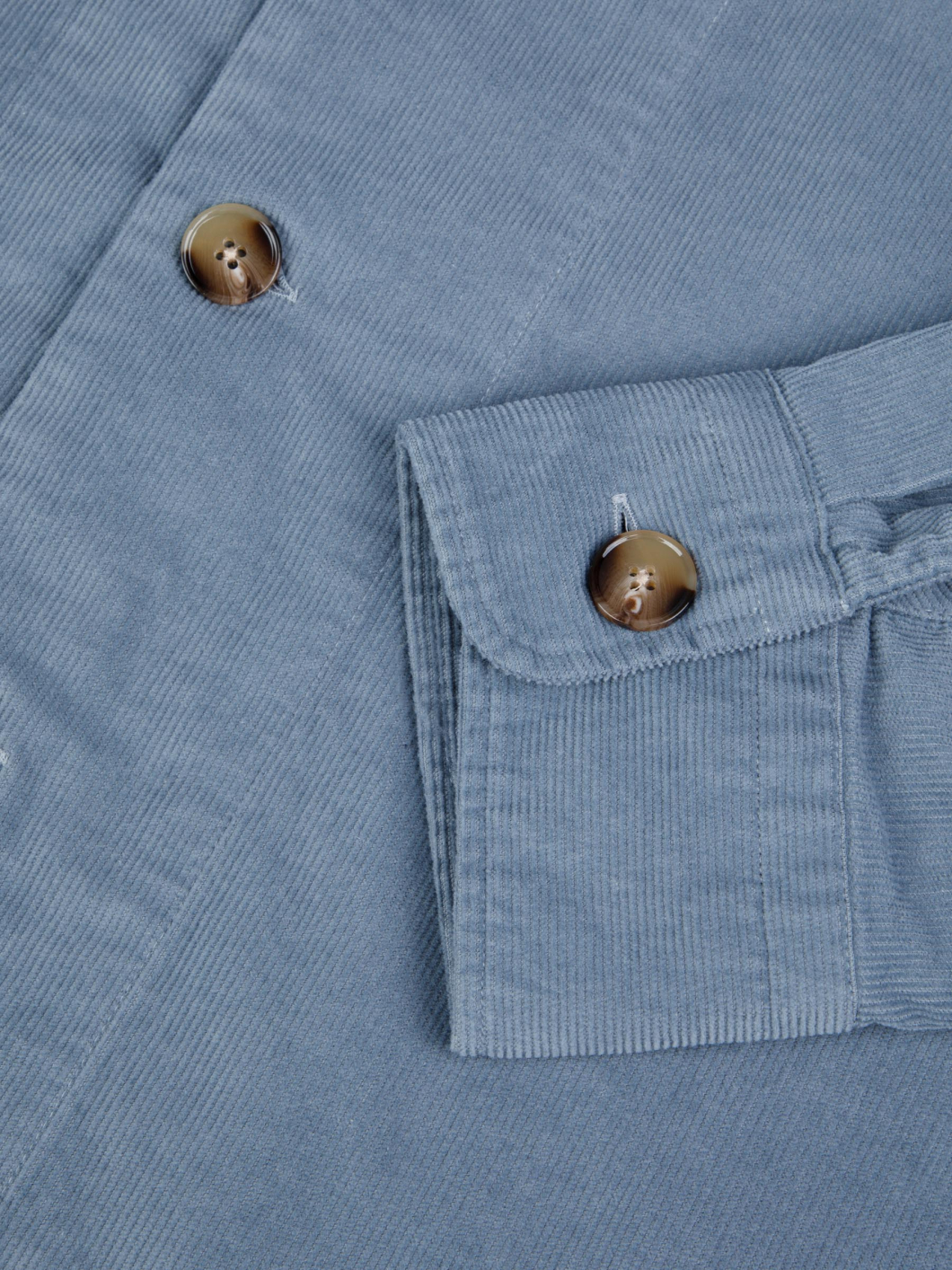 Surchemise Sam en Velours Grande Taille Bleue