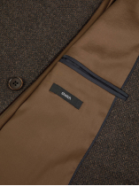 Veste Structurée Doublée Grande Taille Marron