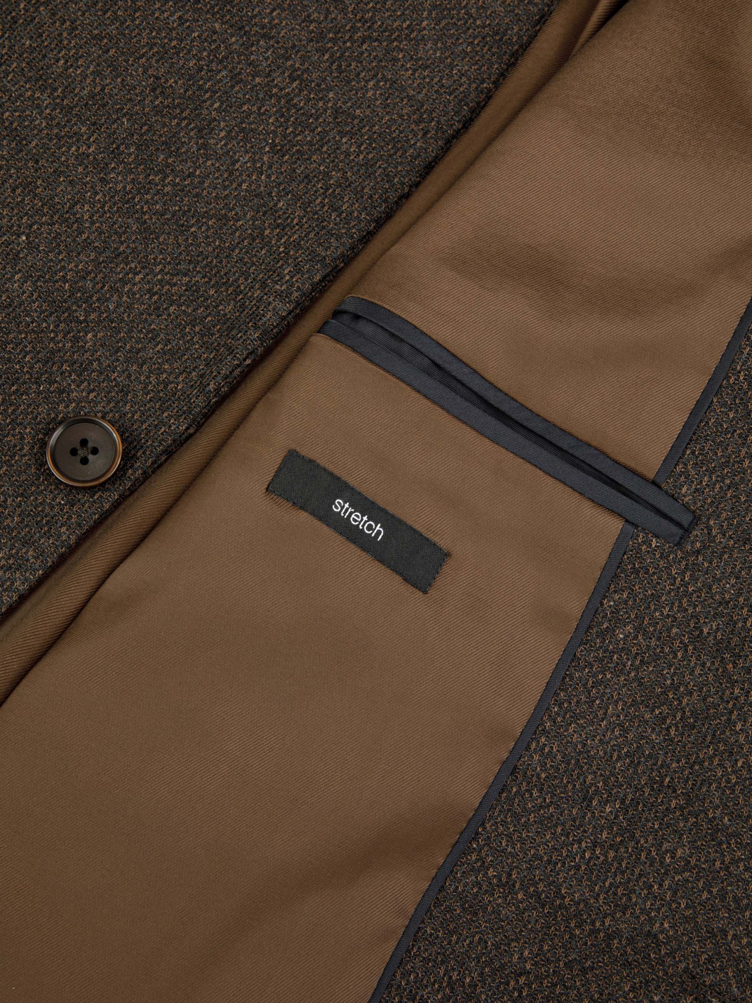 Veste Structurée Doublée Grande Taille Marron