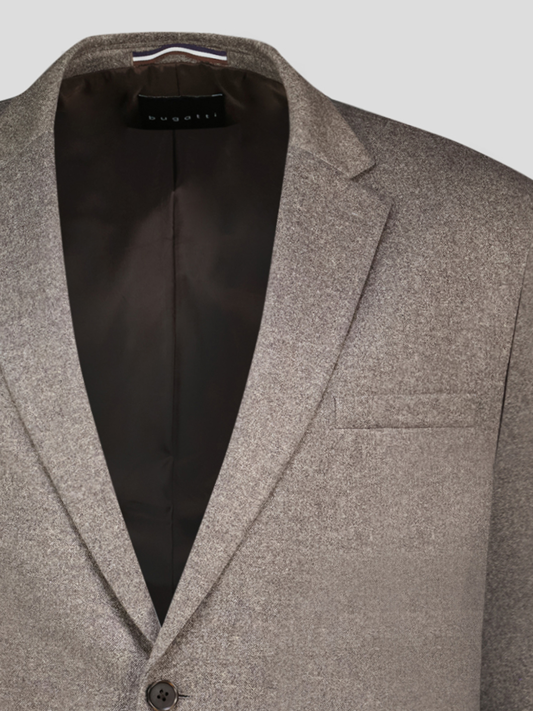 Veste Jersey Effet Tweed Grande Taille Marron Clair