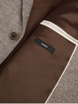 Veste Jersey Effet Tweed Grande Taille Marron Clair