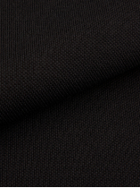 Polo Manches Longues Coton Piqué Grande Taille Noir