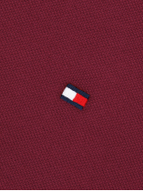 Polo Manches Longues Coton Piqué Grande Taille Bordeaux