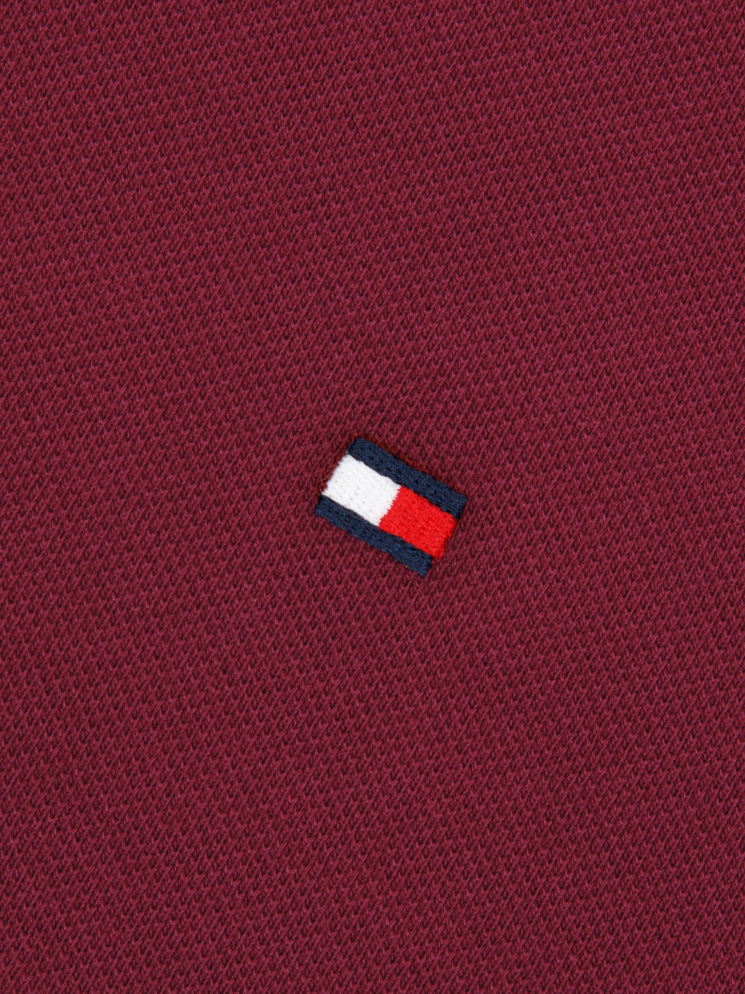 Polo Manches Longues Coton Piqué Grande Taille Bordeaux