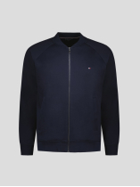 Cardigan Zippé Molleton Grande Taille Marine