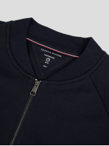 Cardigan Zippé Molleton Grande Taille Marine