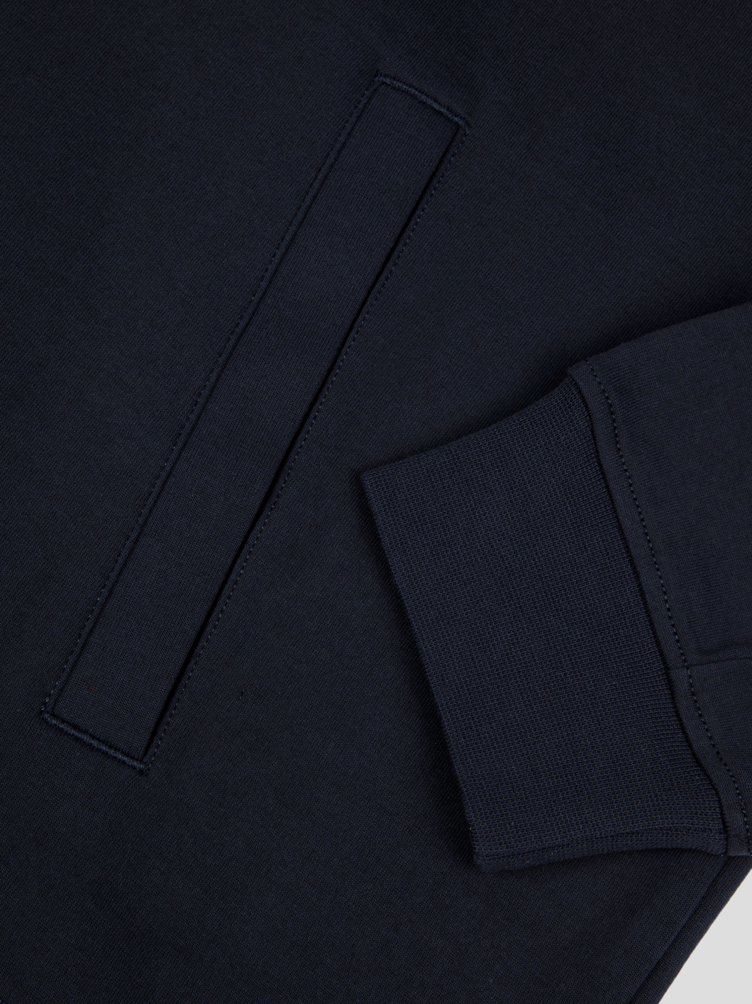 Cardigan Zippé Molleton Grande Taille Marine