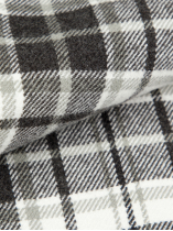 Chemise en Flanelle à Carreaux Grande Taille Grise et Blanche