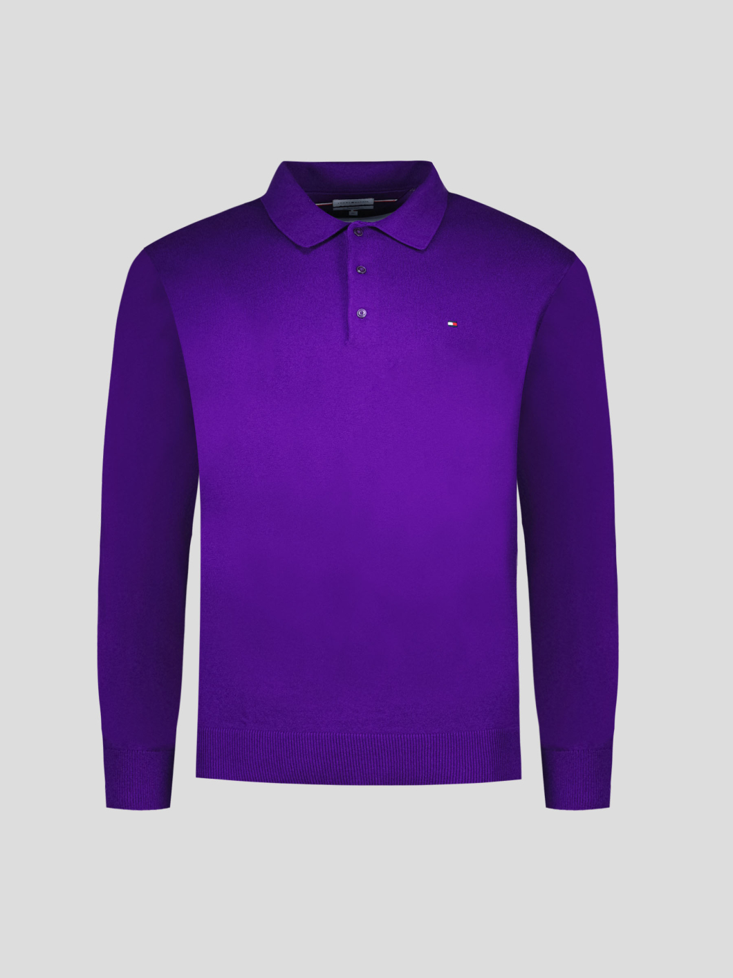 Pull Coton/Cachemire Col Polo Grande Taille Violet