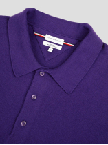 Pull Coton/Cachemire Col Polo Grande Taille Violet