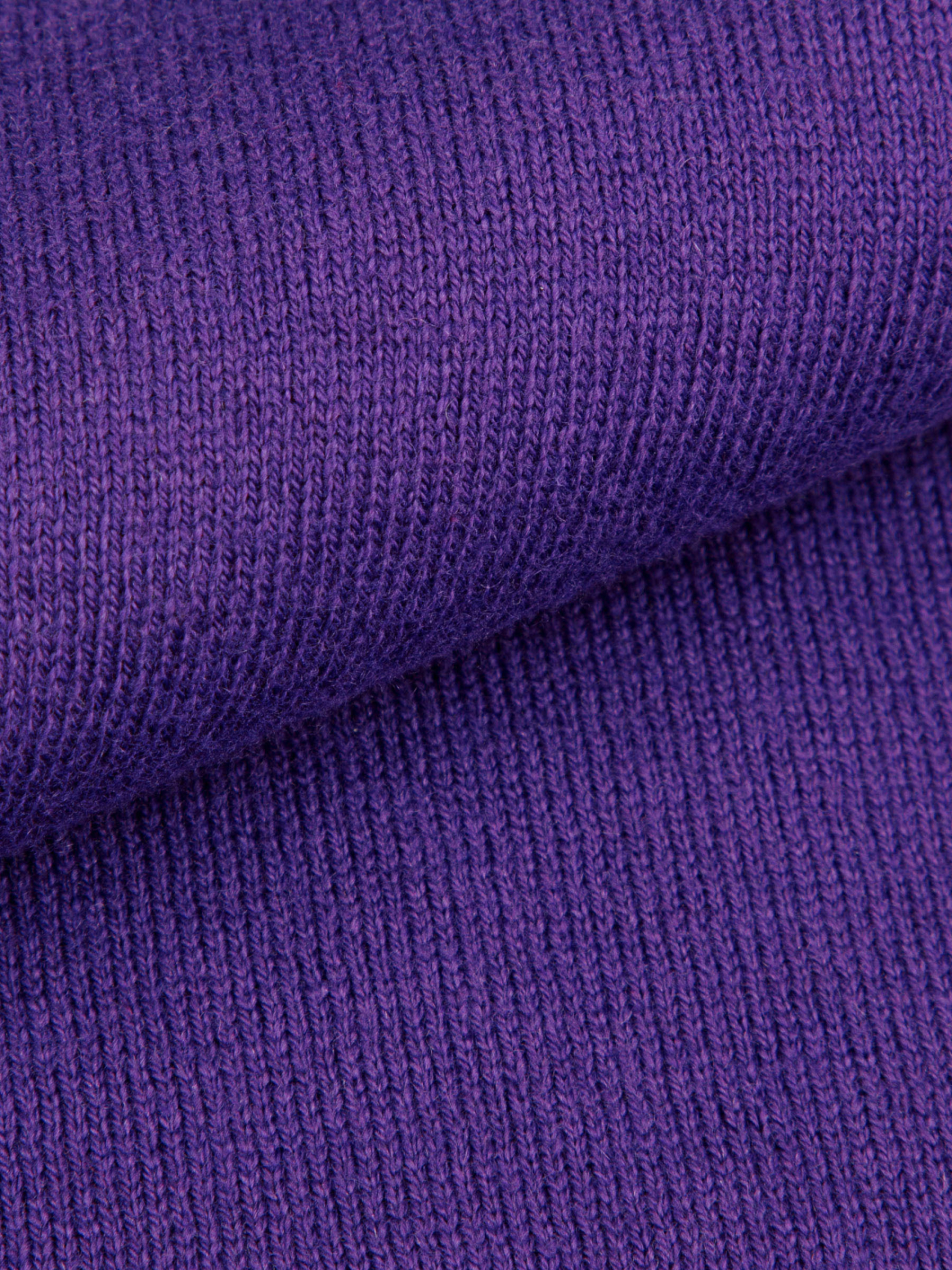 Pull Coton/Cachemire Col Polo Grande Taille Violet