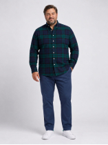 Chemise Oxford à Carreaux Grande Taille Bleue et Verte