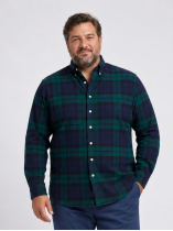 Chemise Oxford à Carreaux Grande Taille Bleue et Verte