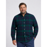 Chemise Oxford à Carreaux Grande Taille Bleue et Verte