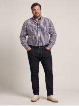 Chemise Rayée Ralph Grande Taille Bleue, Marron et Blanche