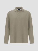 Polo Manches Longues Interlock Grande Taille Beige